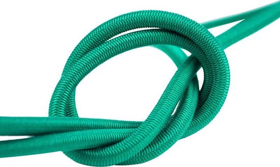 Afdekzeilwinkel - Elastisch koord 4mm groen op rol - 10 meter van Merkloos