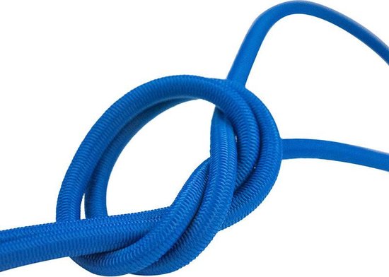 Afdekzeilwinkel - Elastisch koord 8mm blauw op rol - 10 meter