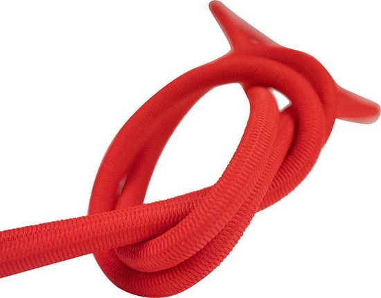 Afdekzeilwinkel - Elastisch koord 8mm rood op rol - 10 meter