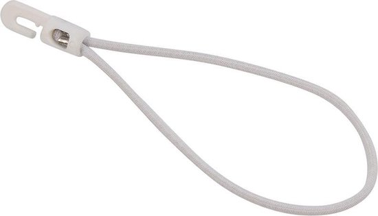 Afdekzeilwinkel - Spanner kunststof haak 20cm elastiek wit