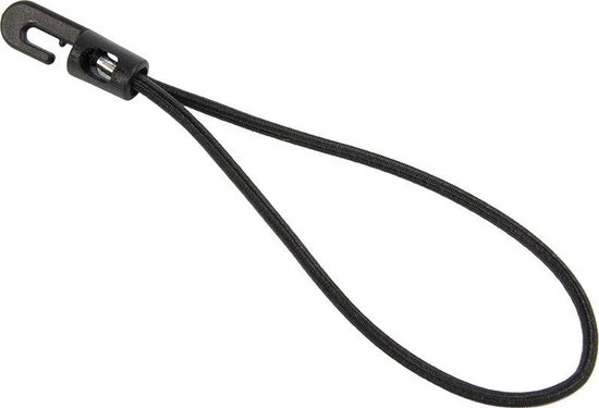 Afdekzeilwinkel - Spanner kunststof haak 20cm elastiek zwart