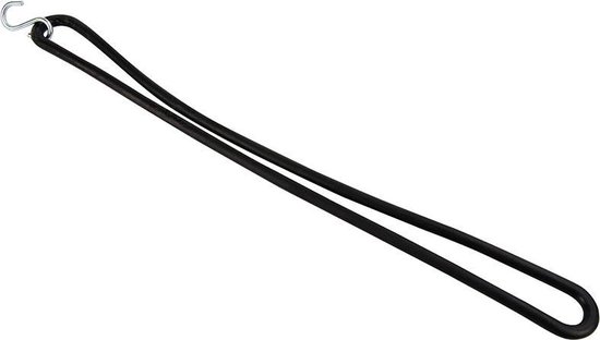 Afdekzeilwinkel - Spanrubber met s-haak 40cm elastiek zwart