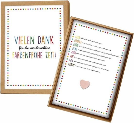 Afscheidscadeau voor opvoeders, handgemaakte geschenkdoos met hartsteen van rozenkwarts, bedankje voor opvoeders en leraren, met persoonlijke herinnering (hartsteen)