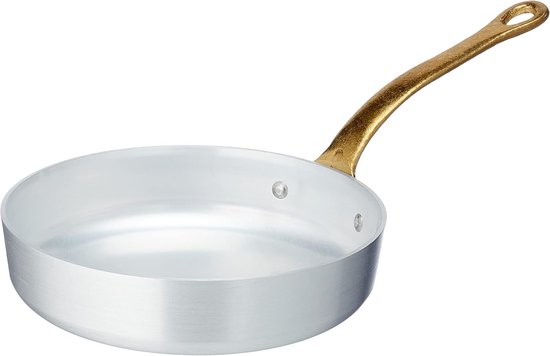 Agnelli collectie 1932 pan met handvat, diameter 16 cm, Aluminium, Zilver, 16 x 16 x 4 cm