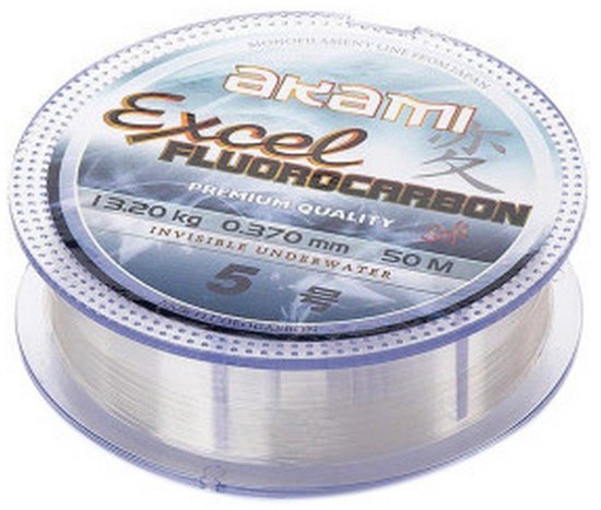 Akami Excel Flurocarbon 50 M Transparant 0.330 mm van Merkloos