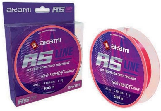 AKAMI RS Monofilament 3000 M - roze 0.183 mm - dubbele siliconenlaag
