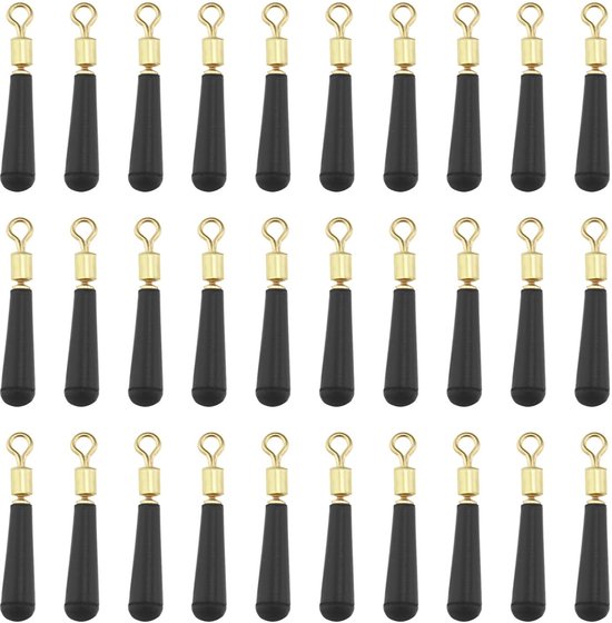 aladdien - Float Adapters - Vissen - Quick Change Swivel - Zwart - Rubber Visgerei - Voor Zoetwater en Zoutwater Vissen van Merkloos