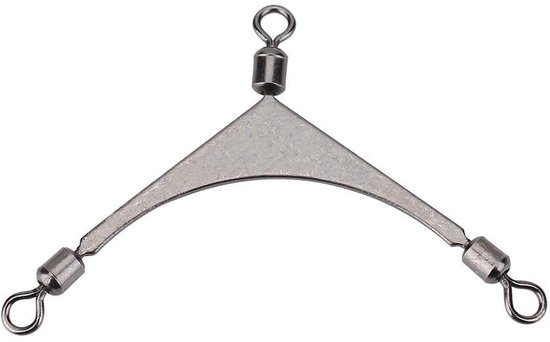 aladdien - Visserswervel - Crossline Fishing Rolling Swivel - Driehoekig ontwerp - 6# - Verhoogt de vis efficiëntie - Geschikt voor verschillende va..