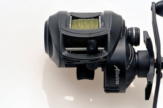 Albatros - BCR201L Baitcaster - Reel - Kogellagers 3+1 - Opgespoeld met Braid - Aluminium spoel van Merkloos