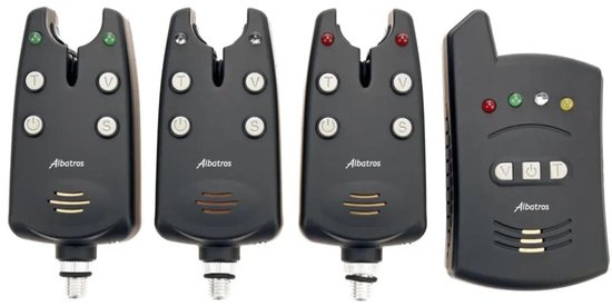 Albatros Cyprihunt Soft Touch 3+1 Bite Alarm - complete set beetmelders met draadloze ontvanger van Merkloos