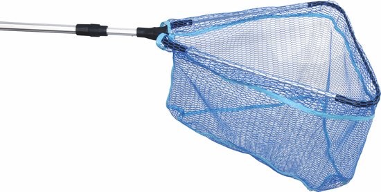 Albatros Got'm Landingnet Rubber 200/2 - Schepnet - Rubber - Telescopisch - Lengte 200cm - Kleur blauw en zilver - Allround van Albatros