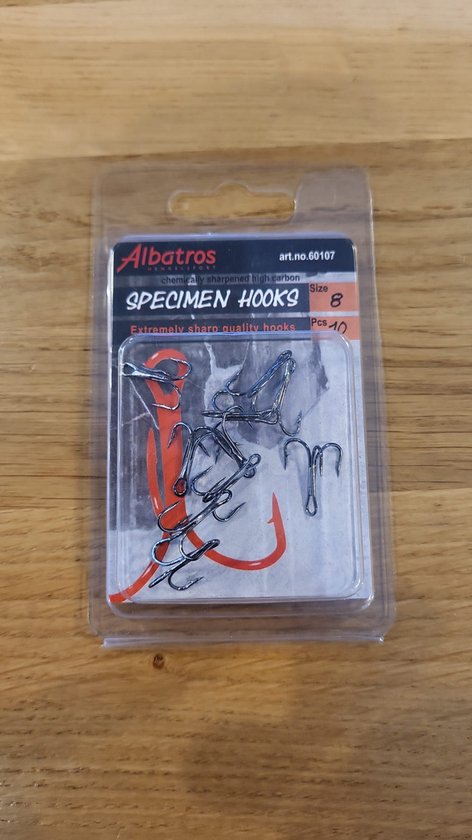 Albatros Haak Specimen Dreg 3551 10 stuks - Enkele Haak - Size 8 van Albatros