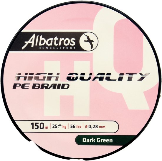 ALBATROS - High Quality Braid - Vislijn 0,13mm - 150mtr - Dark Green van Merkloos