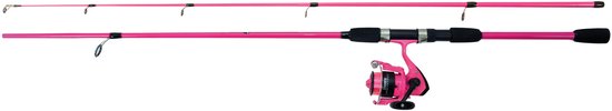 Albatros - Spin Comboset Pink - Spinhengel & Molen - 210cm - Pink - Inclusief nylon lijn