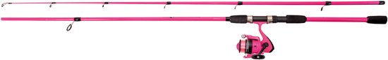 Albatros - Spin Comboset Pink - Spinhengel & Molen - 240cm - Pink - Inclusief nylon lijn