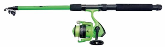 Albatros Tele Combo Green 210 + 2000FD - telescoophengel met molen en nylon, allround set voor sportvissers van Merkloos
