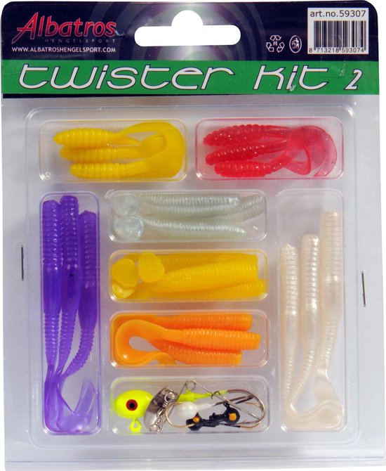 Albatros Twisterkit - 26-delige Twister/Shad/Worm set van Albatros