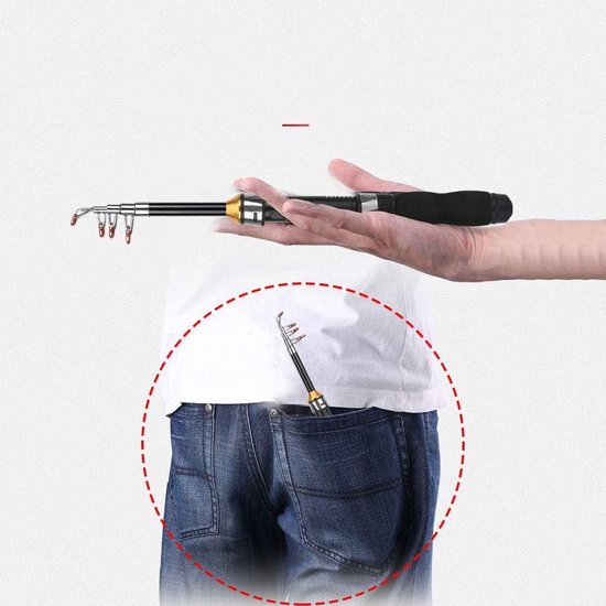 Allecta - Draagbare Telescopische Hengel voor Zee en Zoetwater Vissen - Reisvriendelijk - Kleine en Korte Compacte Hengel van Allecta