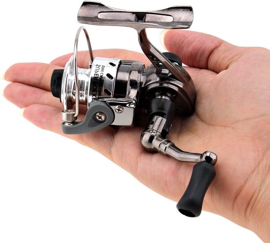 Allecta - Mini Spinning Reel 4.3:1 Gear van Metaal voor Karper, Bas, Forel - Glad en Krachtig - Zoetwater & Zoutwater Geschikt