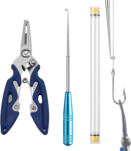Allecta - Multifunctionele tang voor het verwijderen van haken bij het vissen - handige hengeltang voor snelle haakverwijdering - springring tang - draagbare haakverwijderaar van Merkloos