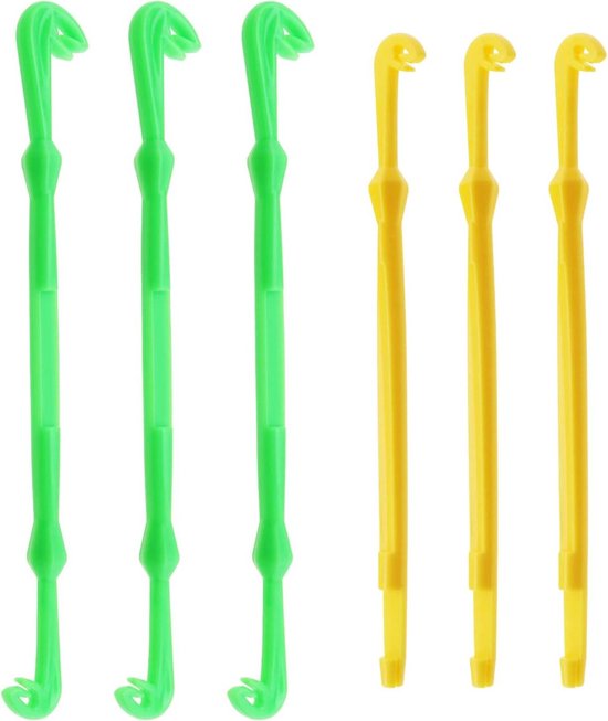 Allecta - Set van 6 vishaak verwijdering gereedschap en aas naald voor vliegvissen - Plastic vis accessoires van Merkloos