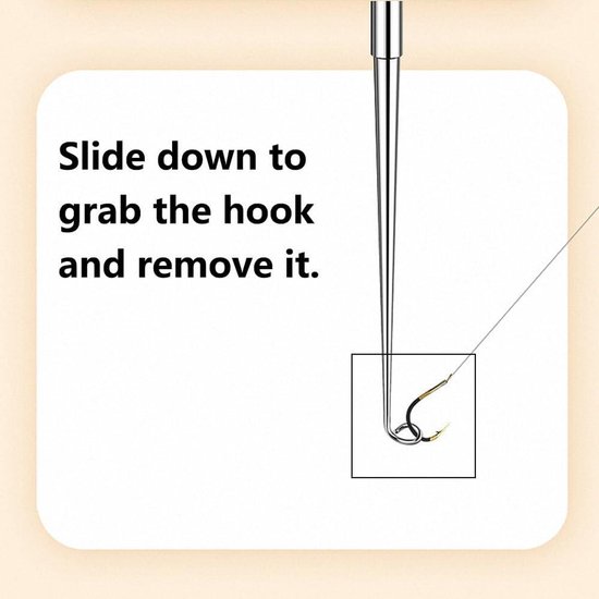 Allecta - Snelle Vishaak Remover Set van 2 stuks, RVS Vishaak Ontkoppel Tool voor Vissen - Beveiliging en Extractor Accessoires. van Merkloos