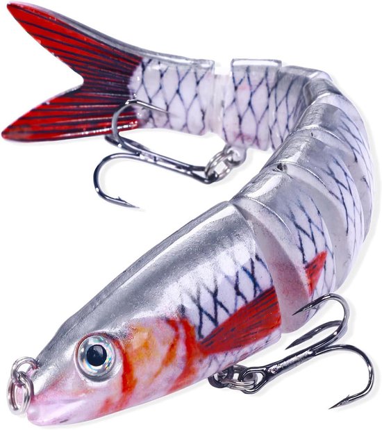 Allecta - Zander Visaas 13,5 cm wobbler kunstaas snoek snoekvisaas waler snoekbaars meergewrichtig zwemmaas baars forel swimbait accessoires van Merkloos