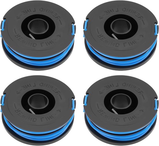 Allecto - 4 stuks Grastimmer Vervangende Spoel en Lijn - Compatibel met - Qualcast - MacAllister - GT2826 - MGT430 - 5m x 1,5mm