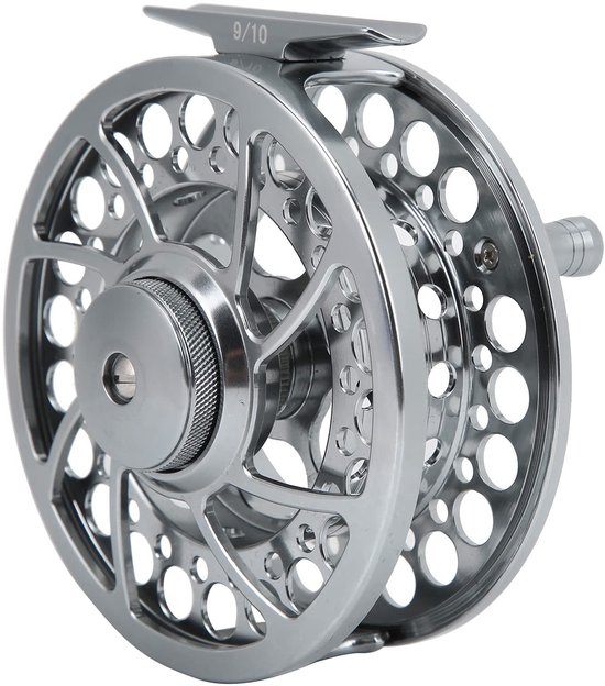 Allecto - 9/10 Vliegvis Reel - Aluminium Metaal, 3 Kogellagers, Directe Remfunctie