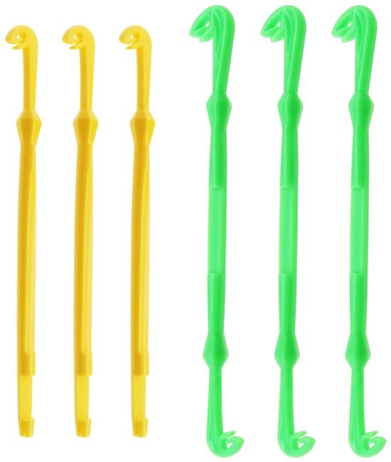 Allecto - Aas Naald Set - Vishaak Removal Tools - 6 Stuks - Geel en