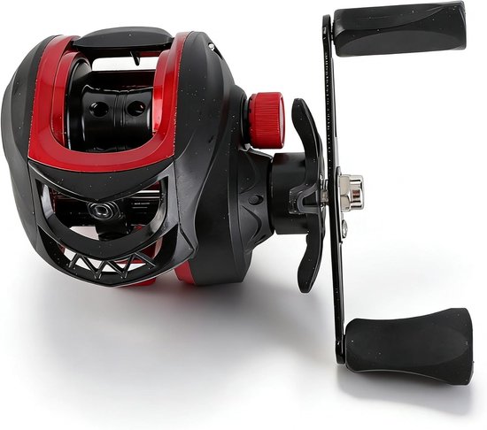 Allecto - Baitcaster Vismolen - Sterke Remkracht - Zilver - Lichtgewicht - Zoutwater en Zoetwater - Soepel Werpen - Geschikt voor Vissen - Compact ... van Merkloos