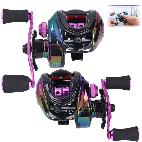 Allecto - Baitcasting reel - Hoge snelheid - Lichtgewicht - Metaal - Vissen - Gieten - Rechtshandig - Zilver - 8.1:1 ratio van Merkloos