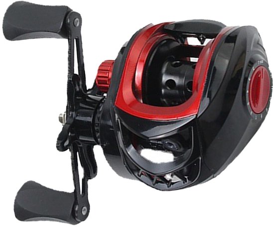 Allecto - Baitcasting Vismolen - 7.2:1 Overbrenging - Sterke Remkracht 8kg - Lange Afstand Werpen - Geschikt voor Zoet- en Zoutwater - Zwart van Merkloos