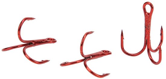 Allecto - Carbon Steel Rod Hook - Super Sharp - Drievoudige Haak - Perfect voor Hengelen - Duurzaam en Sterk - Geschikt voor Zoet- en Zoutwater - 1... van Merkloos