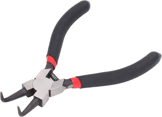 Allecto - Circlips tang - Ring verwijderaar - Curved Beak design - 12.7cm - Carbon Staal - Ergonomisch rubberen handvat - Geschikt voor interne cir... van Merkloos