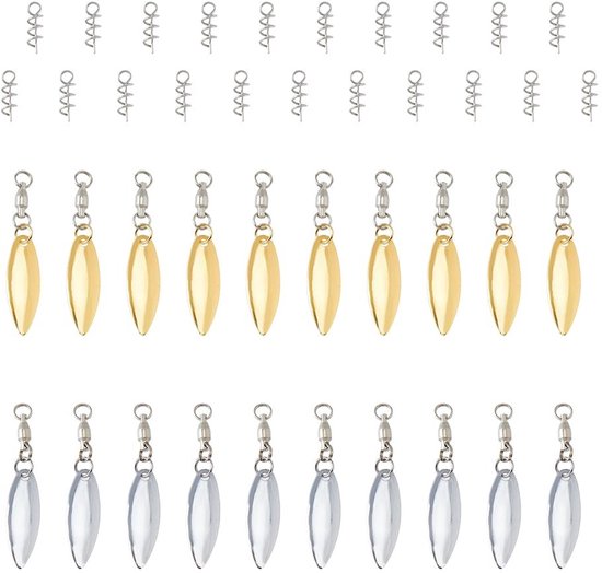 Allecto - Draaibare messen - Hengelaccessoires - Kleur: Platina en goud - Vis aas - DIY visgerei - Geschikt voor vissers - Model: Colorado van Merkloos