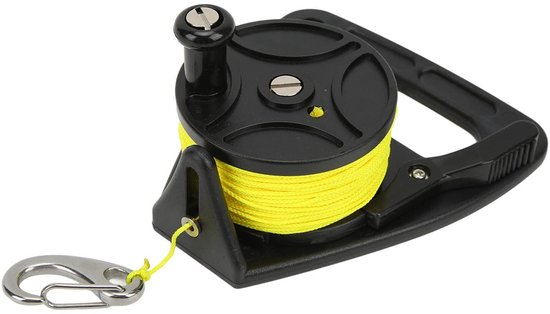 Allecto - Duikvissen Reel - Onderwater Reel - Sterke anti-corrosie - Zwart wiel - Snorkelen en duiken - Geschikt voor watersporten - Draagbaar van Merkloos