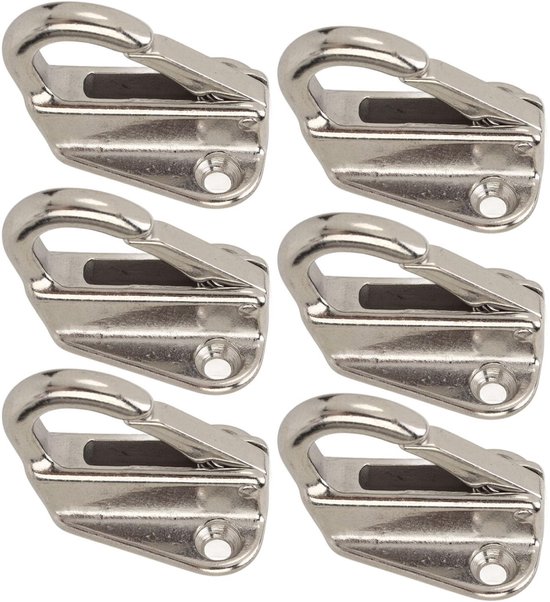 Allecto - Fender Hooks - Carabiners - Ideaal voor boten en kleding - 6 stuks - Snap Hooks - Voor touwbevestiging - Geschikt voor diverse toepassing... van Merkloos