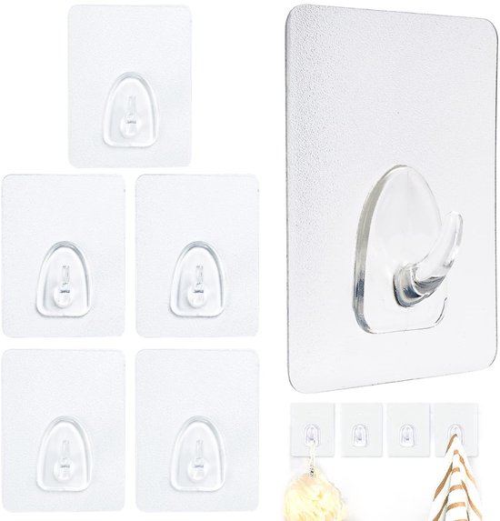 Allecto - Magic Hooks Set van 6 - Waterdichte Miracle Hooks voor Keuken en Badkamer van Merkloos