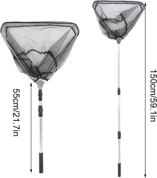 Allecto - Opvouwbaar Visnet - Schepnet 1,5 M - Lichtgewicht Aluminium