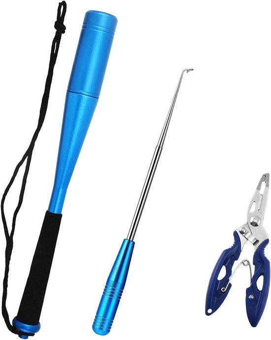Allecto Plus - 3 visdoden sets voor beginners, aluminium visdoder met vistang en haakopener, outdoor vissen