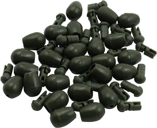 Allecto plus - 50 stuks Quick Change Kralen Camo Vissen - Haaklengte Direct Shock Bead voor Karper Vissen Feeder van Merkloos