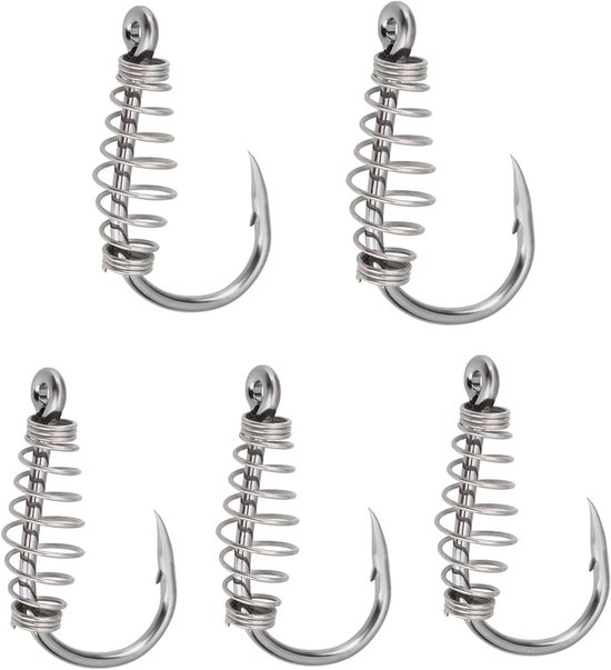 Allecto Plus - 500-delige set vishaken van koolstofstaal in 10 maten met weerhaken en gaten - Voor het vissen op (zoekwoord) en (zoekwoord) - Duurzame visaccessoires voor vissers - Vang meer vis met deze hoogwaardige haken