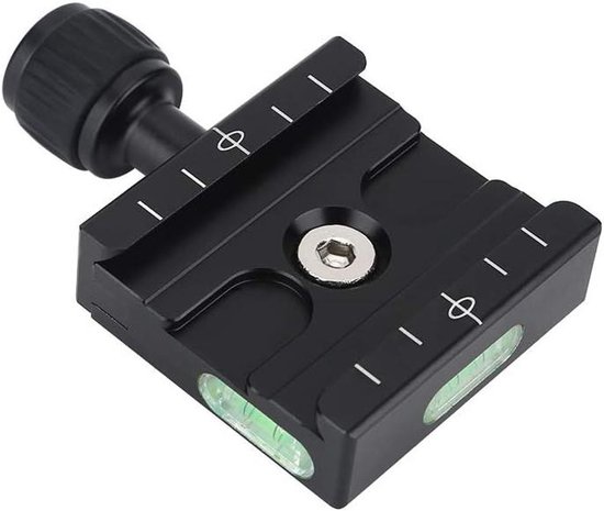 Allecto plus - Arca Rail Adapter met Swivel Stud Stijl en Quick Release Plaat in Zwart Metaal van Allecto