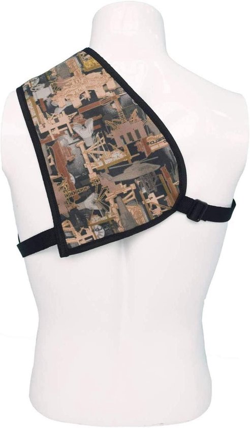 Allecto plus - Beschermend schietkussen voor buitenjagen met verstelbare riem en schokbestendig schouderstuk in multicam patroon. Beschermt tijdens het jagen buiten. van Allecto Plus