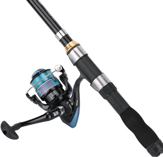 Allecto Plus - Draagbare Telescopische Hengel voor Zee- en Zoetwater Vissen met Mini Formaat - Reizen - Hengel voor Forel en Baarsvangst