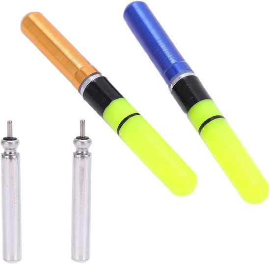 Allecto Plus - Glowing Vistent 2 stuks Elektronische Vislichten Nacht Vissen Dobber voor Nacht Vissen Accessoires van Merkloos