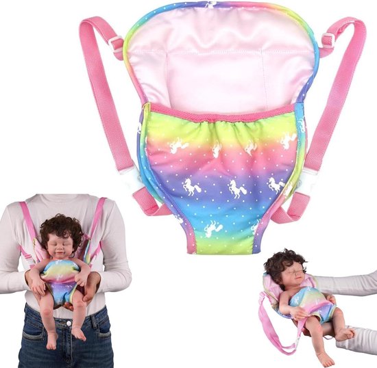 Allecto Plus - Rugzak Accessoires voor Poppen 35-45 cm Roze - Babydraagzak van Allecto Plus