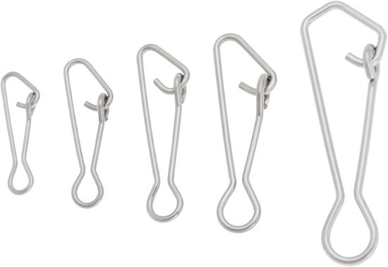 Allecto Plus - Viswartels Snap Links 100 stuks voor Zeevissen. Swivel Verbinding Gesp voor Zoetwater en Zeevissen (16mm 20mm 24mm 28mm 36mm) - Duurzame Visswivels.