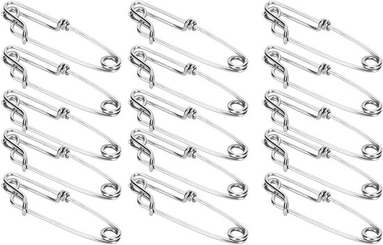 Allecto - Roestvrijstalen Tonijnclips - Beuglijntakhangers - Klikvisaccessoire - 15 Stuks - Visgerei - Geschikt voor Beuglijnen - Zilver van Merkloos